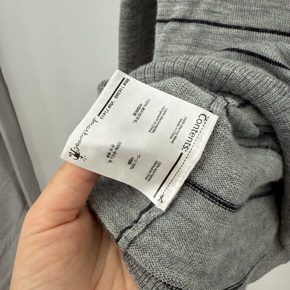 Smartwool gray striped merino wool crewneck sweater - Picture 5 of 5